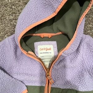 Cat & Jack Purple and Green Hooded Jacket